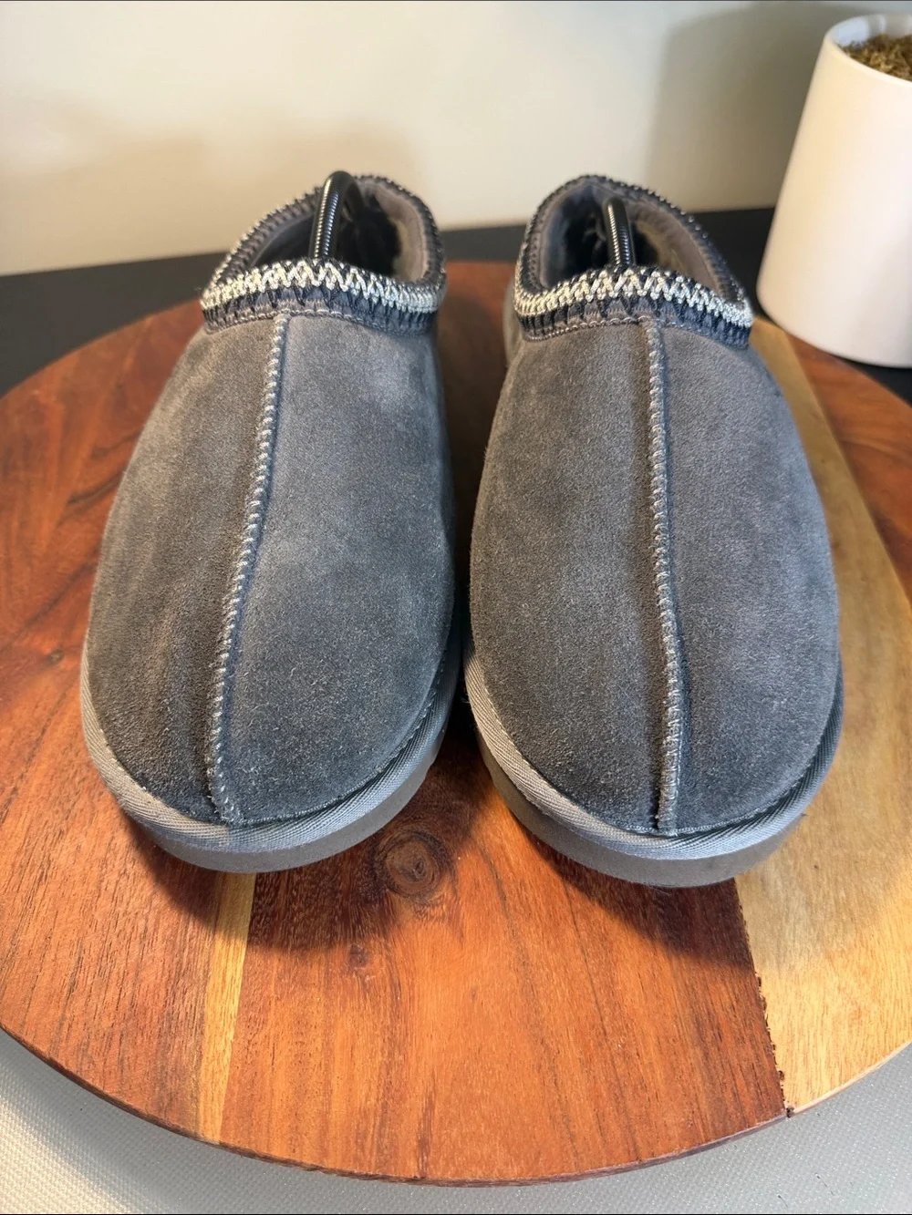 🍁UGG Tasman II Dark Grey Suede Slippers Men Size 11